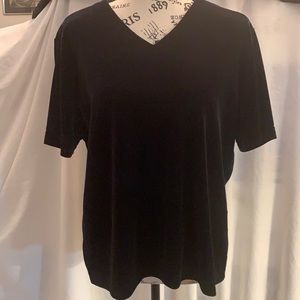 Kathy Lee black velvet top